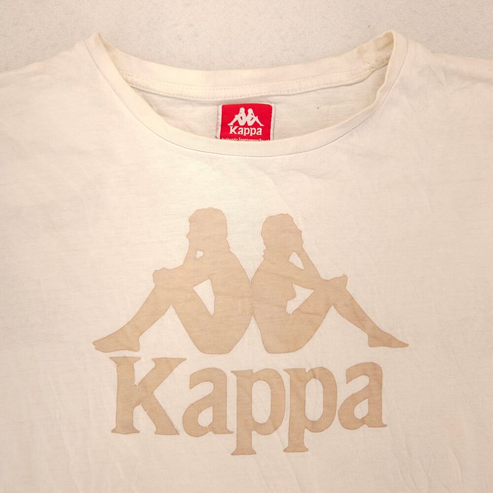 Kappa Graphic Short Sleeve Crew Neck T-Shirt Mens Size Small S White